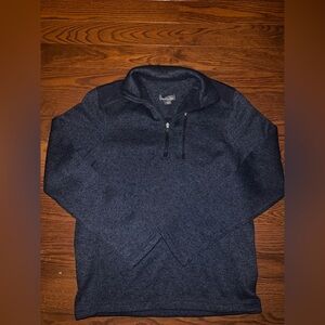 Eddie Bauer Men's Dark Blue Zip-Up Sweater Size Small